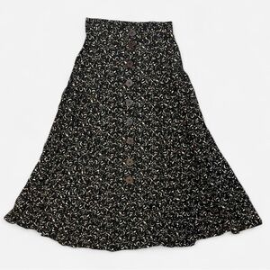 VTG Compagnie Internationale Express Black Skirt With Buttons Size S